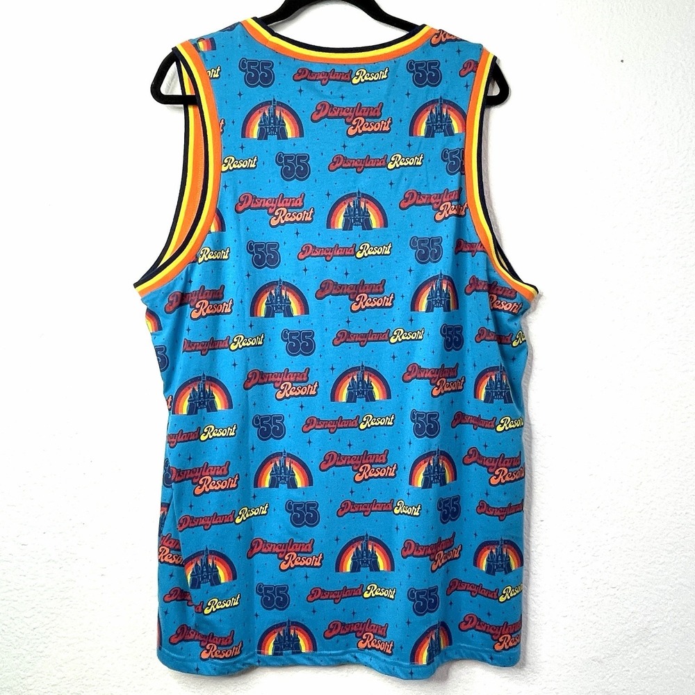 Disney Parks '71 Rainbow Logo Tank Top Blue Sleeveless Shirt XL Unisex - Picture 8 of 9